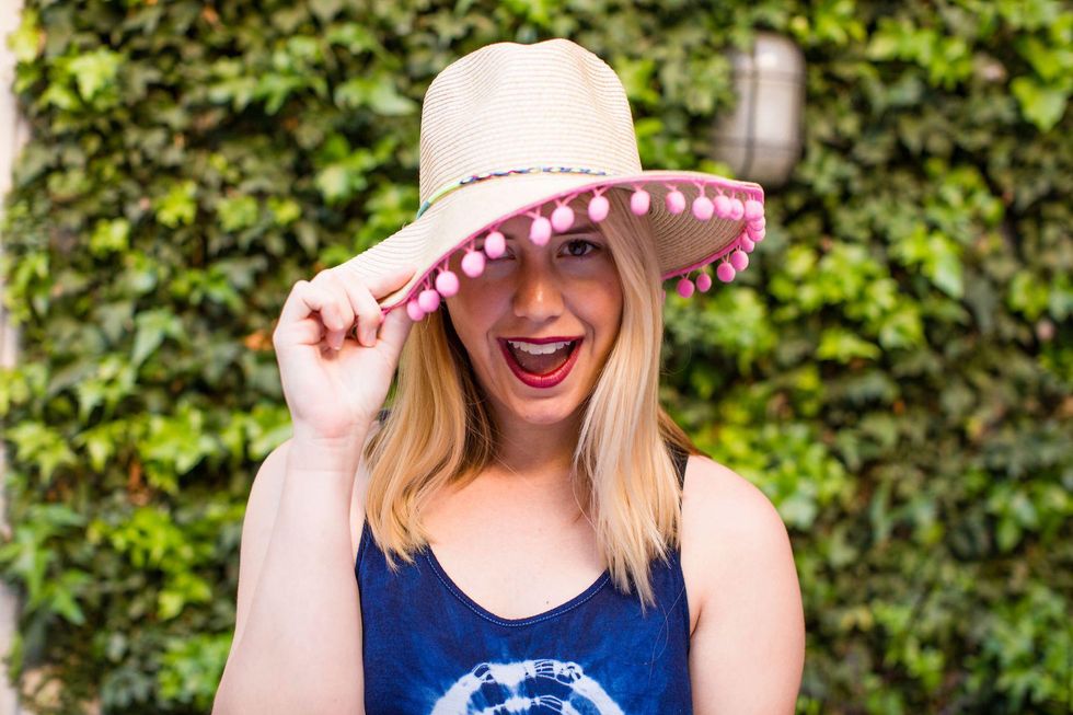 woman in hat