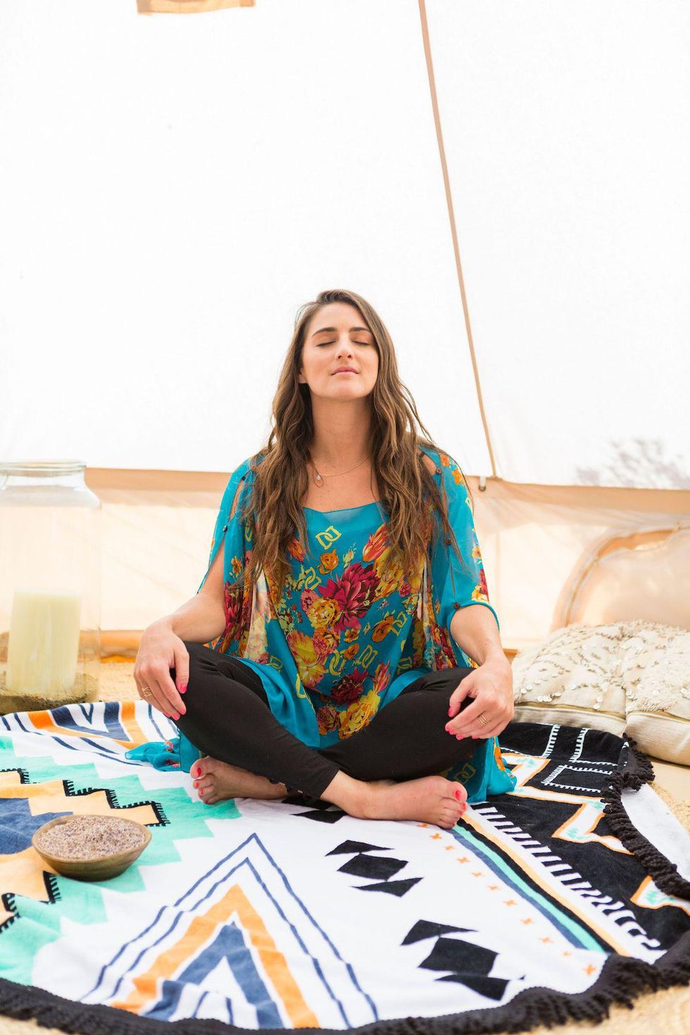 woman meditating