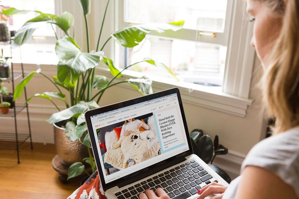 woman on computer