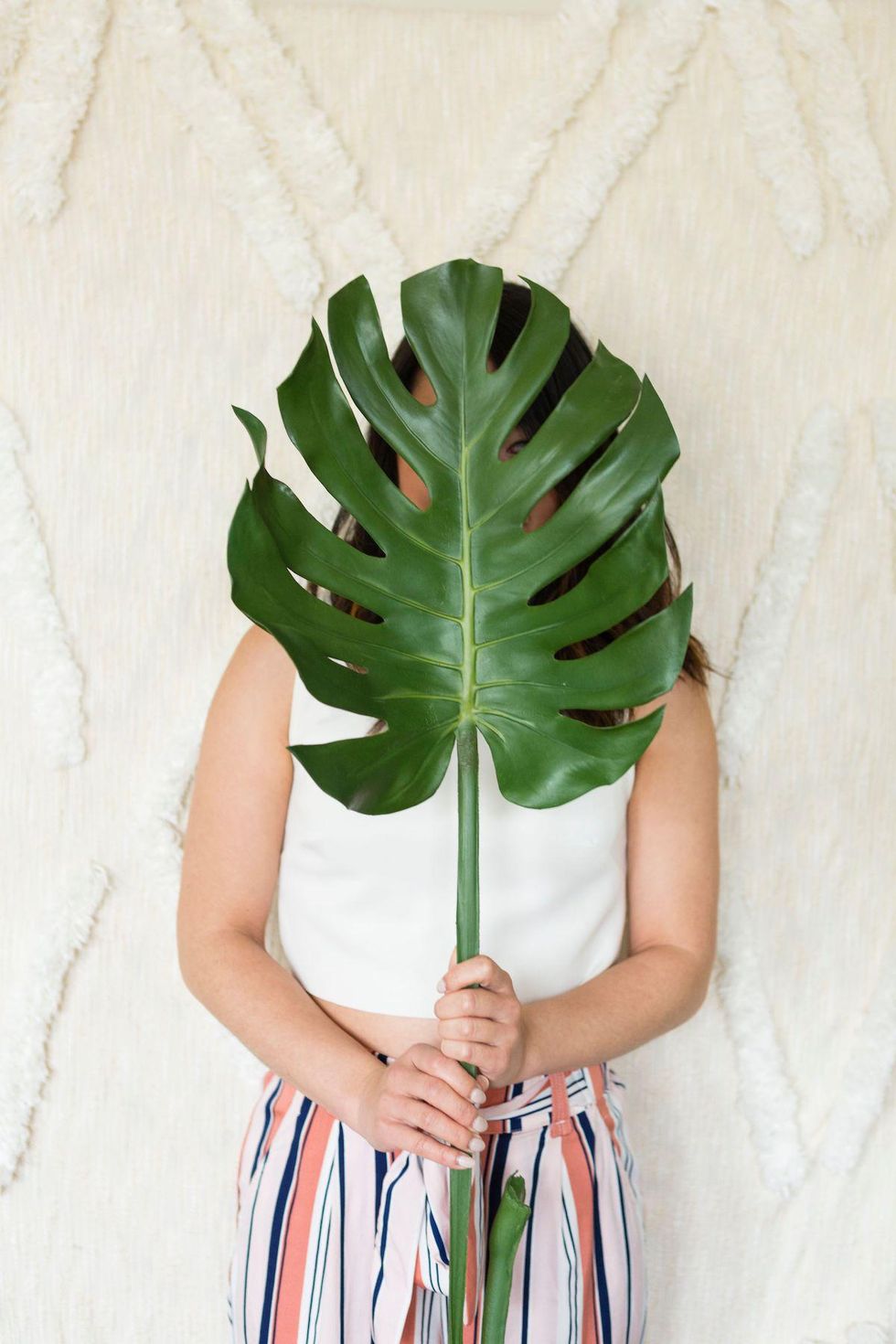 woman with plant