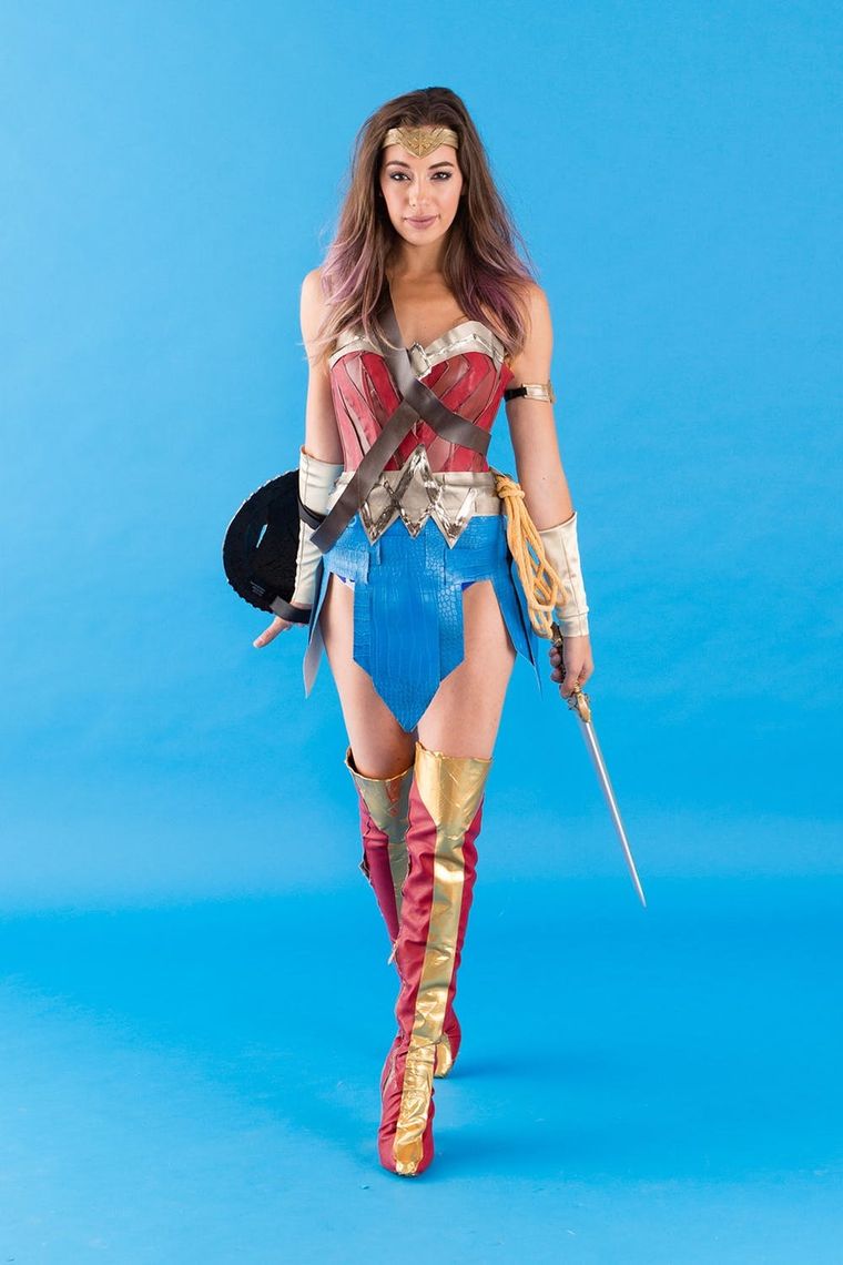 Adult Wonder Woman Costume Women Halloween Party Cosplay Fancy Dress Outfit