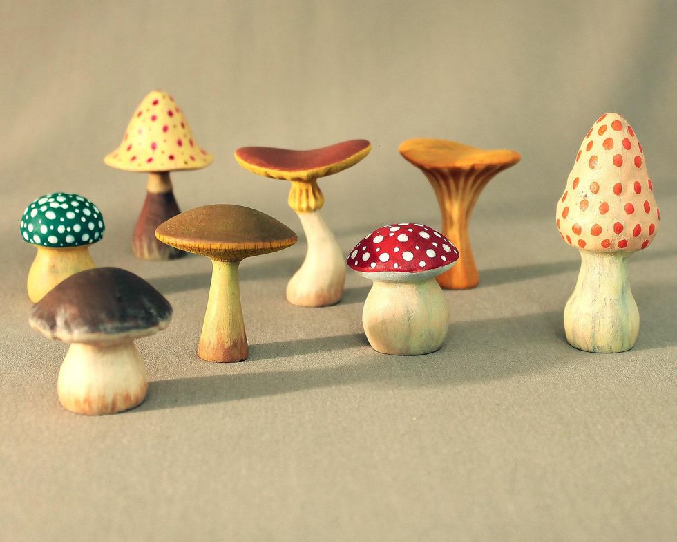 Wooden Mushroom Toys