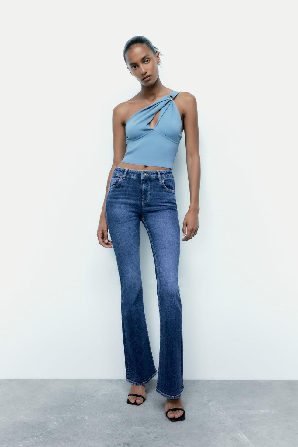 Zara Mid-Rise Flare Jeans