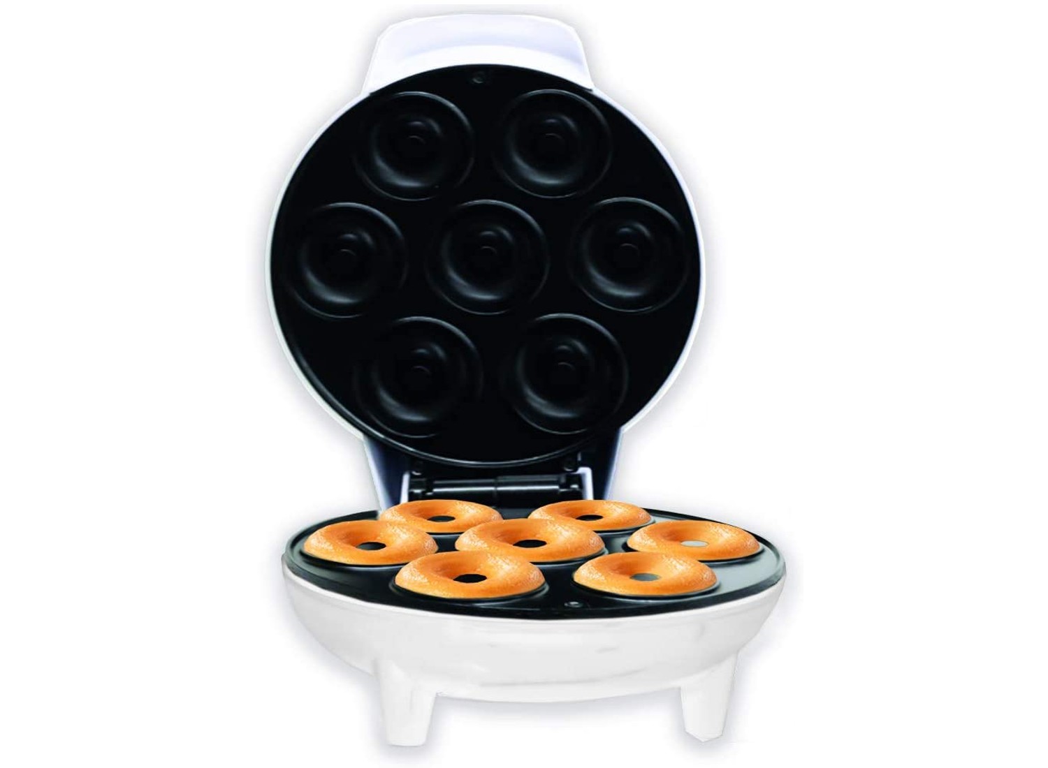 Mini Donut Maker Machine Small Doughnut Maker Electric Non-Stick Surface  Makes 7 Small Doughnuts Multifunctional Snack Maker With Nonstick Look for