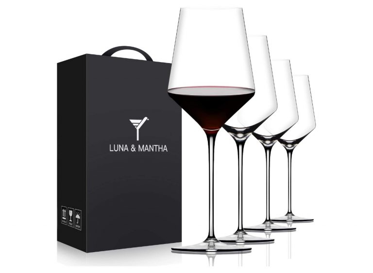 LUNA & MANTHA Red Wine Glasses | Set of 4 | Premium Crystal Wine Glass |  Hand-Blown Long Stem Burgun…See more LUNA & MANTHA Red Wine Glasses | Set  of