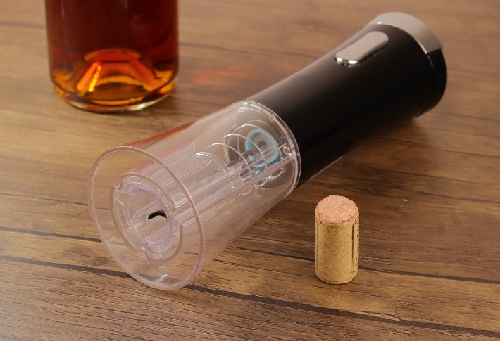 Chefman cordless electric wine bottle opener removes the cork in