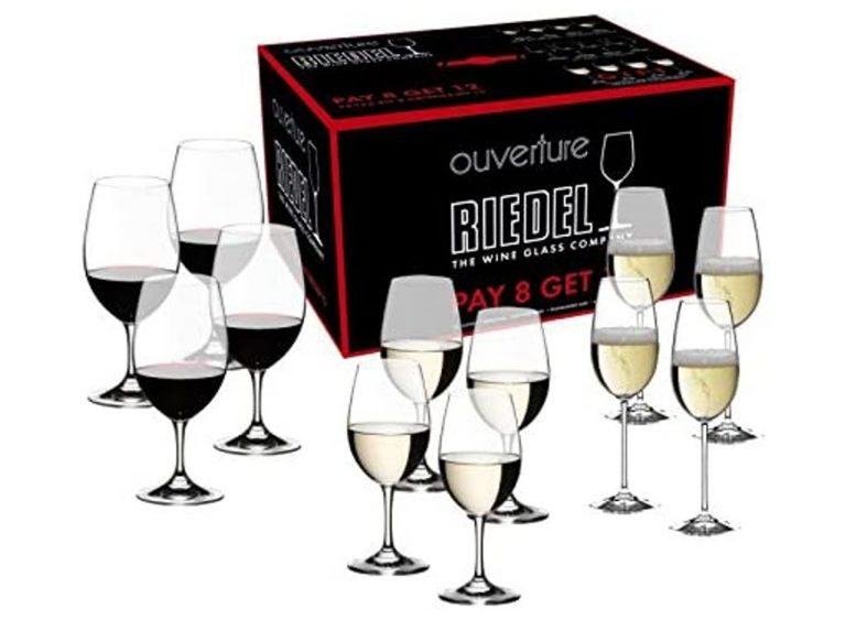 Crystal Stemless Wine Glasses Set of 12, 15 Ounce Smooth Rim Standard Wine  Glass