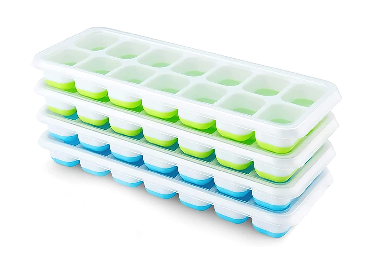 Single Ice Cube Tray With Lid, Flexible Food Grade Silicone Ice