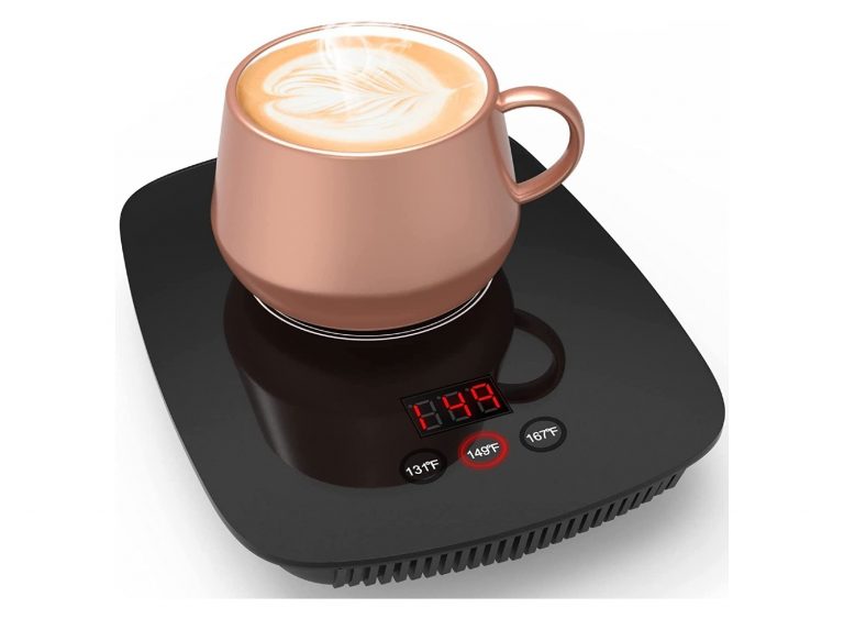  Misby Coffee Warmer for Desk Mug Warmer with Automatic Shut Off  Electric Beverage Warmer Plate for Coffee,Cocoa,Tea,Water and Milk (Black):  Home & Kitchen