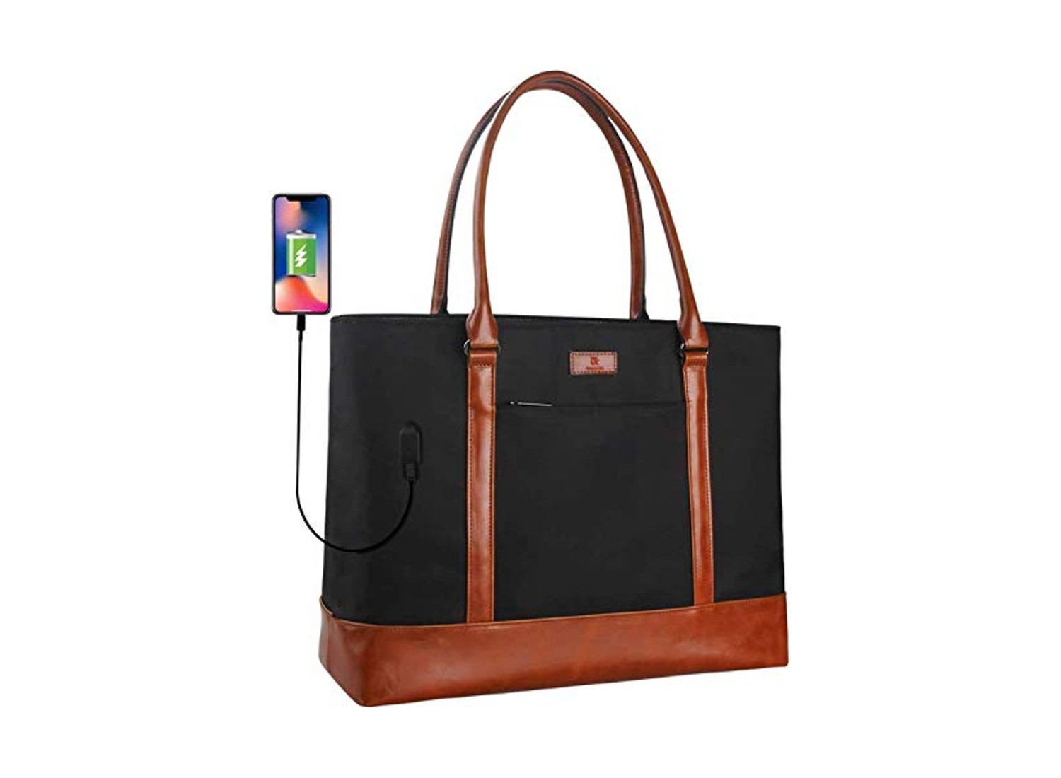 Monogrammed Canvas Tote Bag Leather Handles Utility Beach Teacher Travel  Mini Advantage