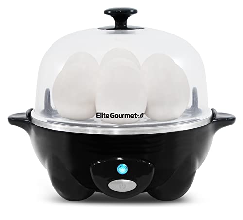 Chefman - Electric Egg Cooker + Boiler, Quickly Makes 6 Eggs, BPA-Free - Black