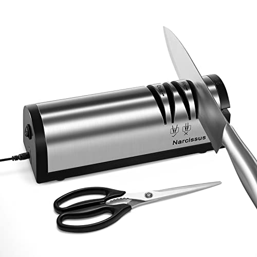 Zulay Premium Quality Knife Sharpener for Straight and Serrated Knives