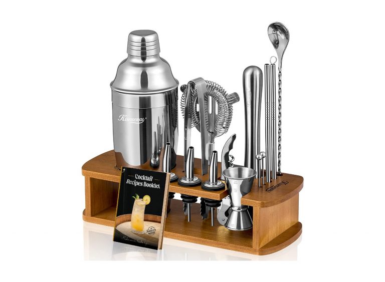 Stainless Steel Cocktail Shaker Drink Mixer Spoon Ounce Cup Cocktail Set Cocktail for Martini Home Bar, Size: Multi, Silver